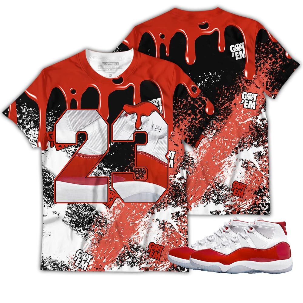 Tiedye Design Number 23 Drip Shoes Sneaker Shirt Match Cherry 11S, Jordan 11 Retro Cherry Hoodie Sweatshirt Tee All Over Print MKO Shirt Tiedye Design Number 23 Drip Shoes Sneaker Shirt Match Cherry 11S, Jordan 11 Retro Cherry Hoodie Sweatshirt Tee All Over Print MKO Shirt