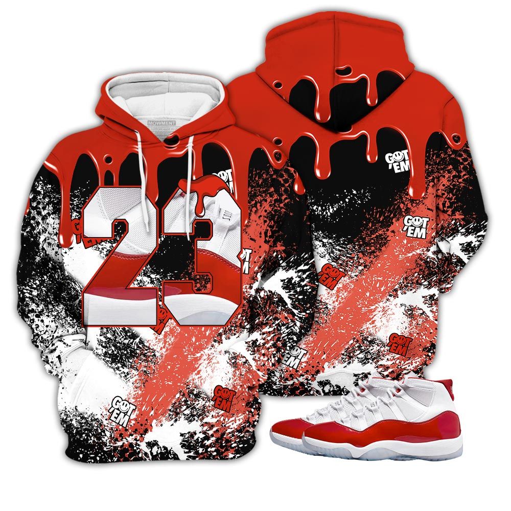 Tiedye Design Number 23 Drip Shoes Sneaker Shirt Match Cherry 11S, Jordan 11 Retro Cherry Hoodie Sweatshirt Tee All Over Print MKO Shirt Tiedye Design Number 23 Drip Shoes Sneaker Shirt Match Cherry 11S, Jordan 11 Retro Cherry Hoodie Sweatshirt Tee All Over Print MKO Shirt
