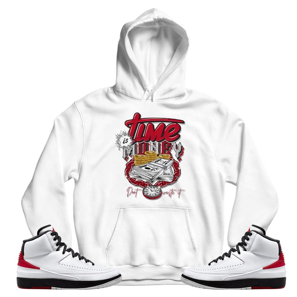 Time is Money Sneaker Shirt Match 2 Chicago Varsity Red, Jordan Retro 2 Chicago MKO T-Shirt Time is Money Sneaker Shirt Match 2 Chicago Varsity Red, Jordan Retro 2 Chicago MKO T-Shirt