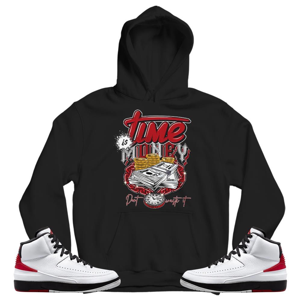 Time is Money Sneaker Shirt Match 2 Chicago Varsity Red, Jordan Retro 2 Chicago MKO T-Shirt Time is Money Sneaker Shirt Match 2 Chicago Varsity Red, Jordan Retro 2 Chicago MKO T-Shirt