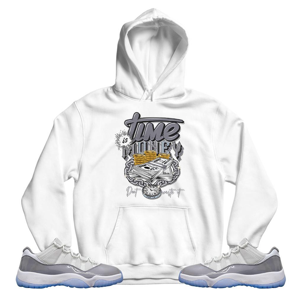 Time is Money Sneaker Shirt Match Cement Grey 11s, Jordan 11 Low Cement Grey MKO T-Shirt Time is Money Sneaker Shirt Match Cement Grey 11s, Jordan 11 Low Cement Grey MKO T-Shirt