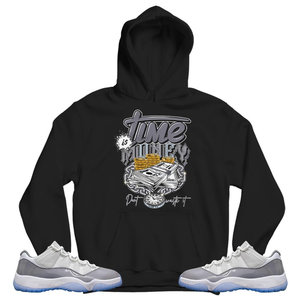 Time is Money Sneaker Shirt Match Cement Grey 11s, Jordan 11 Low Cement Grey MKO T-Shirt Time is Money Sneaker Shirt Match Cement Grey 11s, Jordan 11 Low Cement Grey MKO T-Shirt