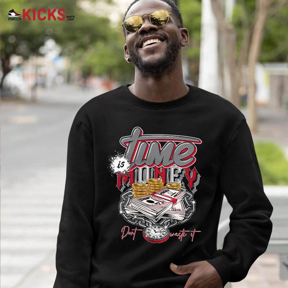 Time is Money Sneaker Shirt Match Fire Red 9s, Jordan 9 Retro Fire Red MKO T-Shirt Time is Money Sneaker Shirt Match Fire Red 9s, Jordan 9 Retro Fire Red MKO T-Shirt