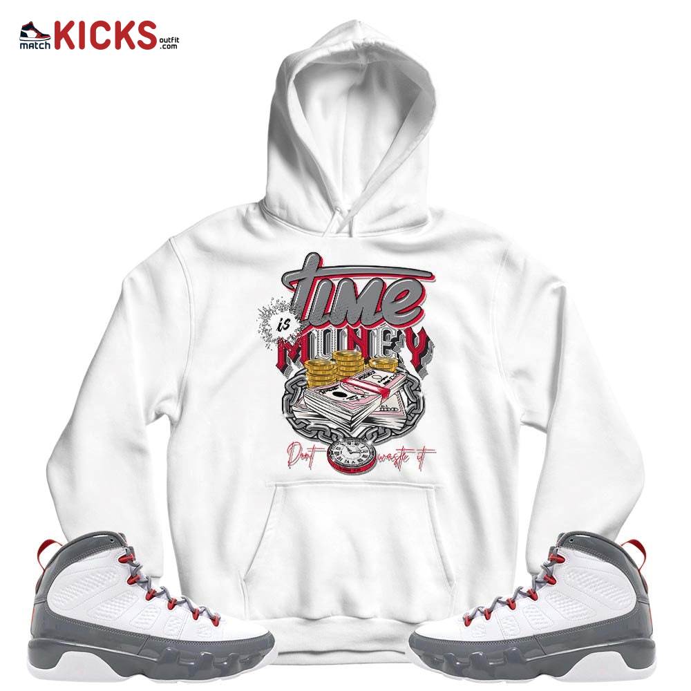 Time is Money Sneaker Shirt Match Fire Red 9s, Jordan 9 Retro Fire Red MKO T-Shirt Time is Money Sneaker Shirt Match Fire Red 9s, Jordan 9 Retro Fire Red MKO T-Shirt