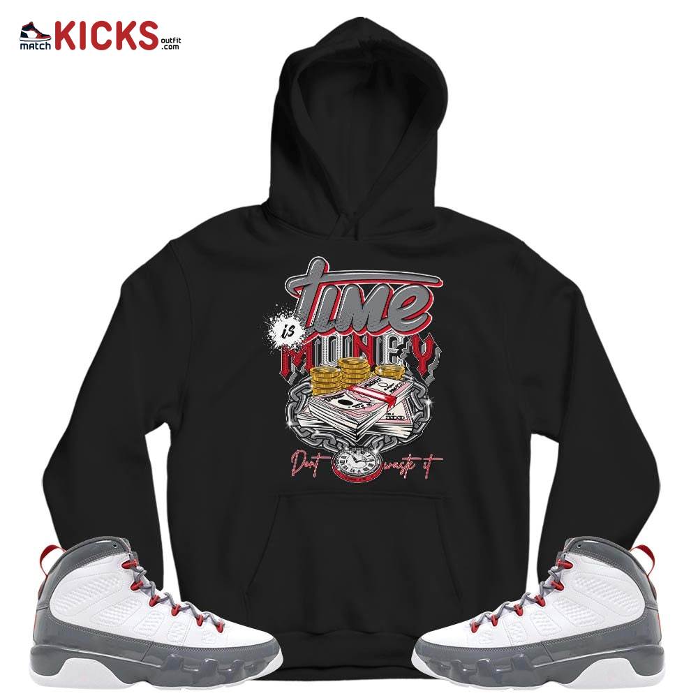 Time is Money Sneaker Shirt Match Fire Red 9s, Jordan 9 Retro Fire Red MKO T-Shirt Time is Money Sneaker Shirt Match Fire Red 9s, Jordan 9 Retro Fire Red MKO T-Shirt