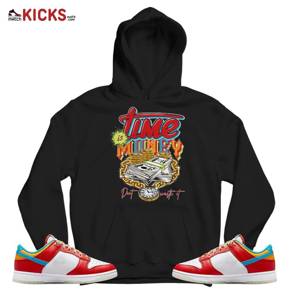 Time is Money Sneaker Shirt Match Fruity Pebbles Shoes, Dunk Low Fruity Pebbles MKO T-Shirt Time is Money Sneaker Shirt Match Fruity Pebbles Shoes, Dunk Low Fruity Pebbles MKO T-Shirt