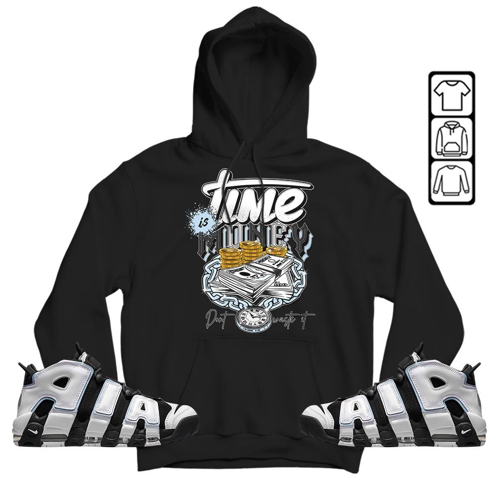 Time is Money Sneaker Shirt Match Uptempo Cobalt Bliss, Air More Uptempo Cobalt Bliss MKO T-Shirt Time is Money Sneaker Shirt Match Uptempo Cobalt Bliss, Air More Uptempo Cobalt Bliss MKO T-Shirt