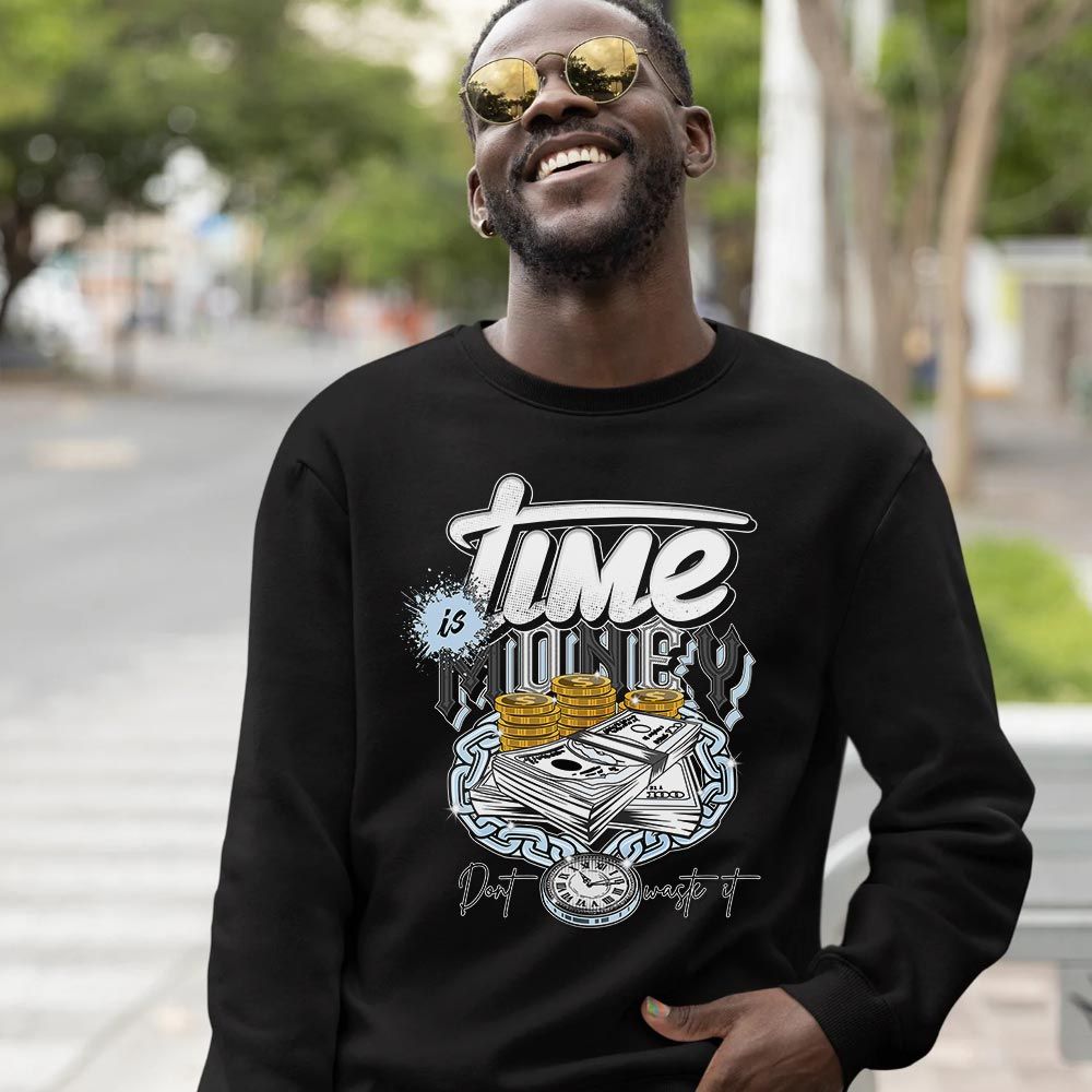 Time is Money Sneaker Shirt Match Uptempo Cobalt Bliss, Air More Uptempo Cobalt Bliss MKO T-Shirt Time is Money Sneaker Shirt Match Uptempo Cobalt Bliss, Air More Uptempo Cobalt Bliss MKO T-Shirt