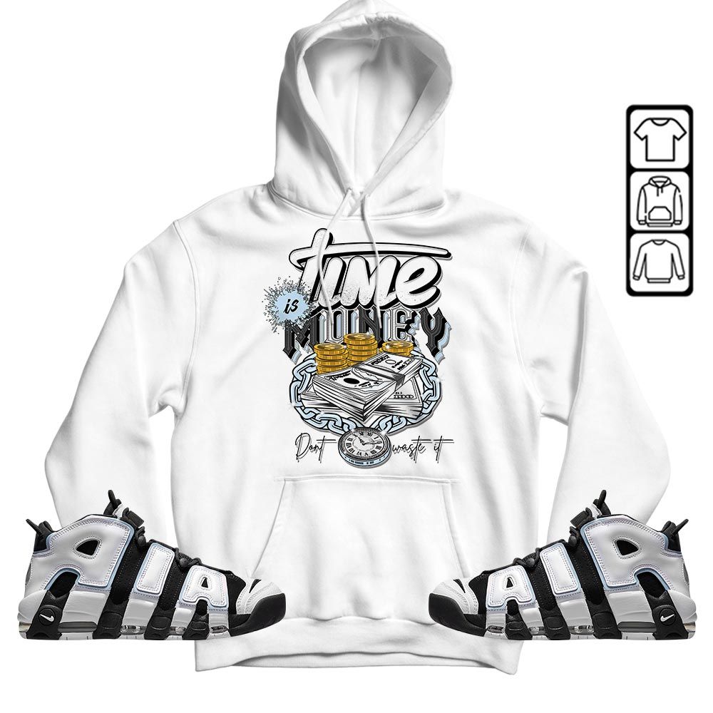 Time is Money Sneaker Shirt Match Uptempo Cobalt Bliss, Air More Uptempo Cobalt Bliss MKO T-Shirt Time is Money Sneaker Shirt Match Uptempo Cobalt Bliss, Air More Uptempo Cobalt Bliss MKO T-Shirt