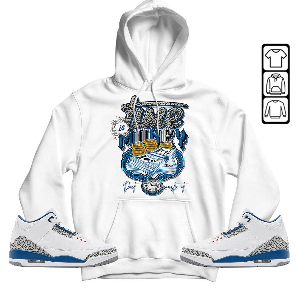 Time is Money Sneaker Shirt Match Wizards 3s, Jordan Retro 3 Wizards MKO T-Shirt