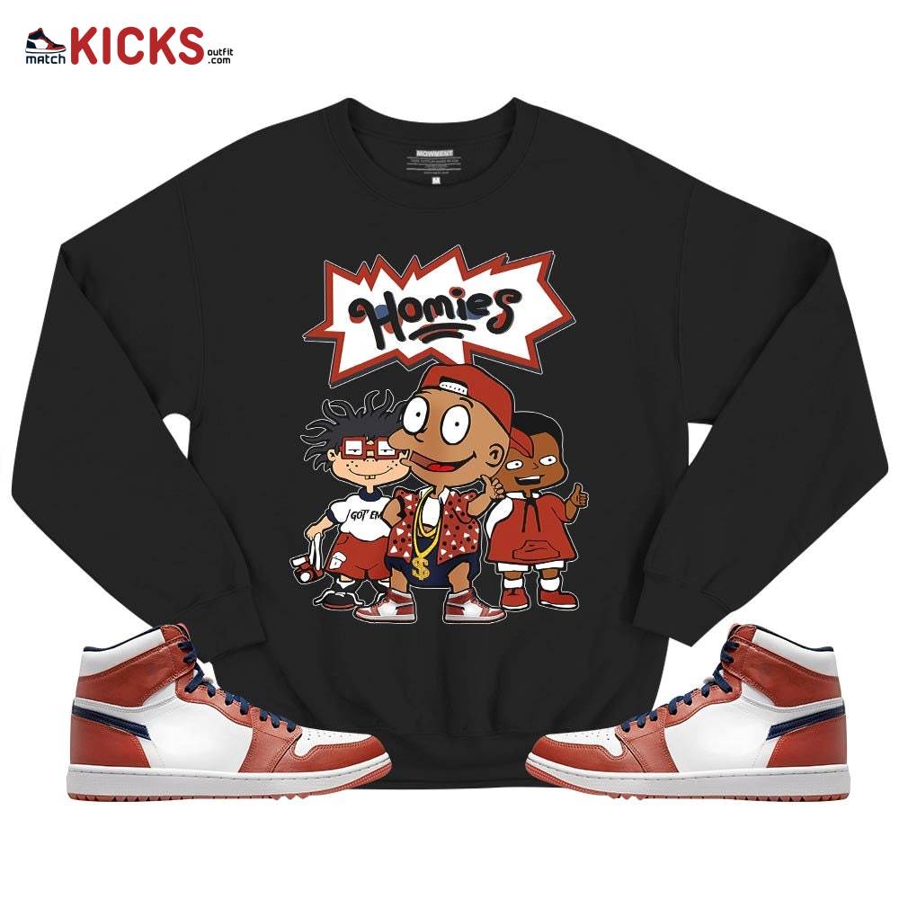 Tommy Homies Sneaker Shirt Match Eastside Golf 1s, Jordan 1 High Eastside Golf MKO T-Shirt Tommy Homies Sneaker Shirt Match Eastside Golf 1s, Jordan 1 High Eastside Golf MKO T-Shirt