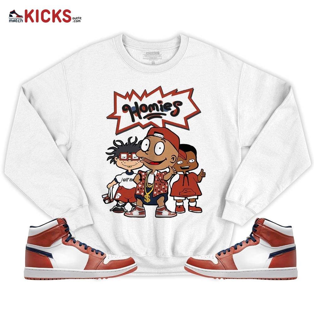 Tommy Homies Sneaker Shirt Match Eastside Golf 1s, Jordan 1 High Eastside Golf MKO T-Shirt Tommy Homies Sneaker Shirt Match Eastside Golf 1s, Jordan 1 High Eastside Golf MKO T-Shirt