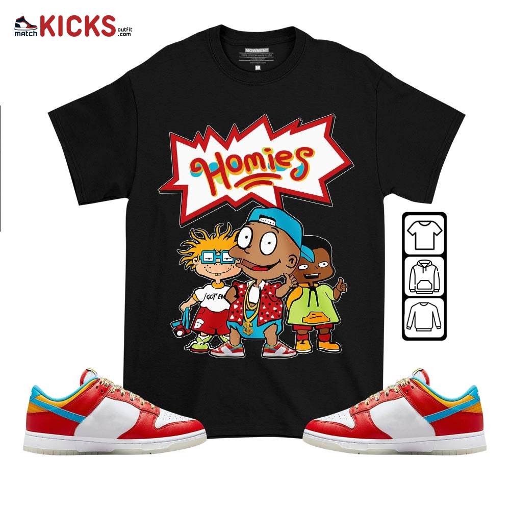 Tommy Homies Sneaker Shirt Match Fruity Pebbles Shoes, Dunk Low Fruity Pebbles MKO T-Shirt