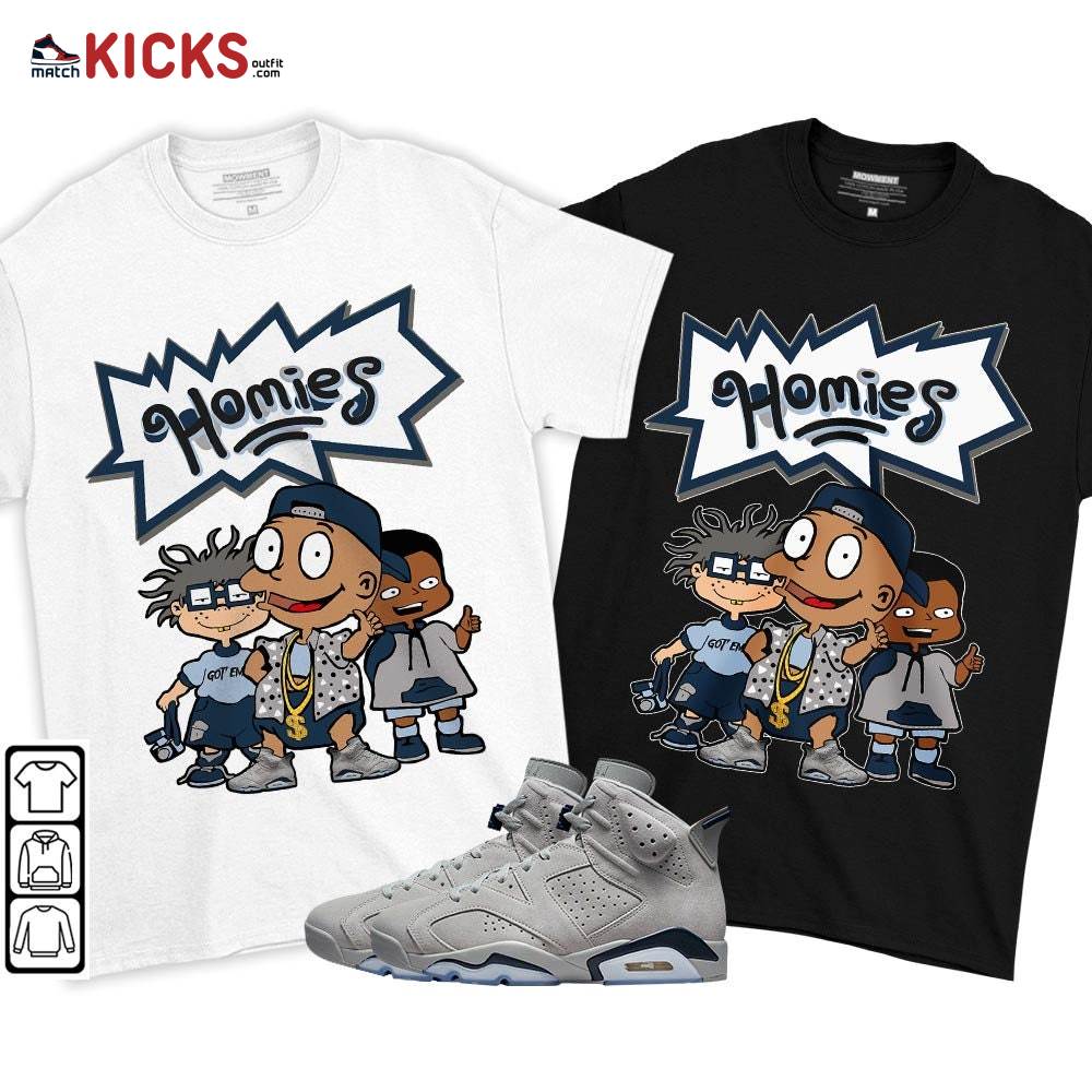 Tommy Homies Sneaker Shirt Match Georgetown 6s, Jordan 6 Retro Georgetown MKO T-Shirt