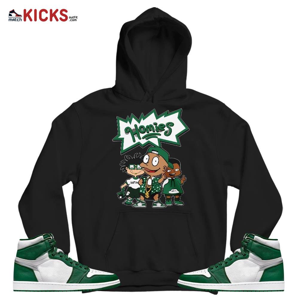 Tommy Homies Sneaker Shirt Match High Gorge Green 1s, Jordan 1 Retro High Gorge Green MKO T-Shirt Tommy Homies Sneaker Shirt Match High Gorge Green 1s, Jordan 1 Retro High Gorge Green MKO T-Shirt