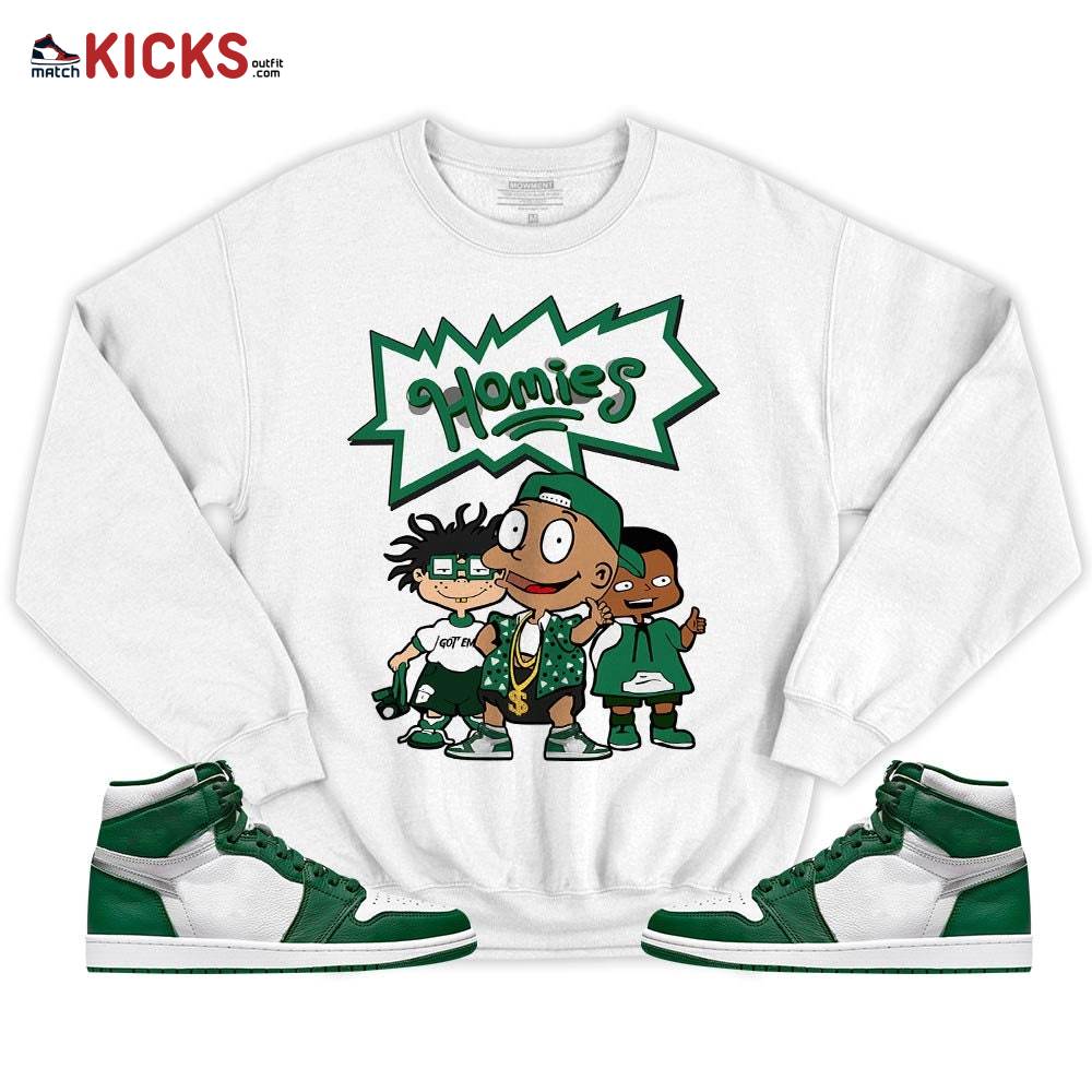 Tommy Homies Sneaker Shirt Match High Gorge Green 1s, Jordan 1 Retro High Gorge Green MKO T-Shirt Tommy Homies Sneaker Shirt Match High Gorge Green 1s, Jordan 1 Retro High Gorge Green MKO T-Shirt