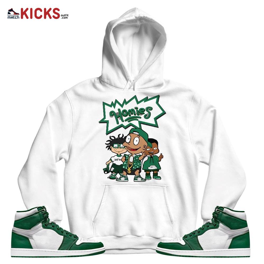 Tommy Homies Sneaker Shirt Match High Gorge Green 1s, Jordan 1 Retro High Gorge Green MKO T-Shirt Tommy Homies Sneaker Shirt Match High Gorge Green 1s, Jordan 1 Retro High Gorge Green MKO T-Shirt