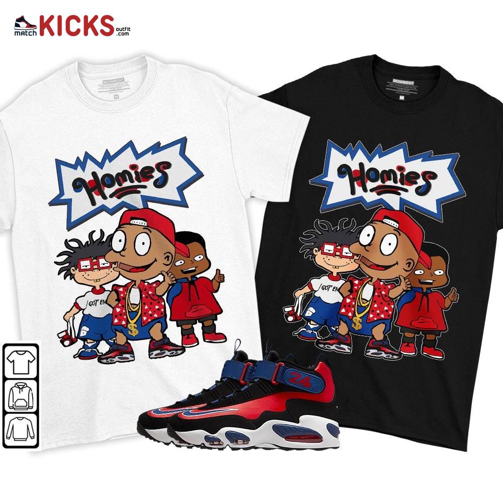 Tommy Homies Sneaker Shirt Match Max 1 Navy Red Black, Air Griffey Max 1 Black Red Navy Blue MKO T-Shirt Tommy Homies Sneaker Shirt Match Max 1 Navy Red Black, Air Griffey Max 1 Black Red Navy Blue MKO T-Shirt