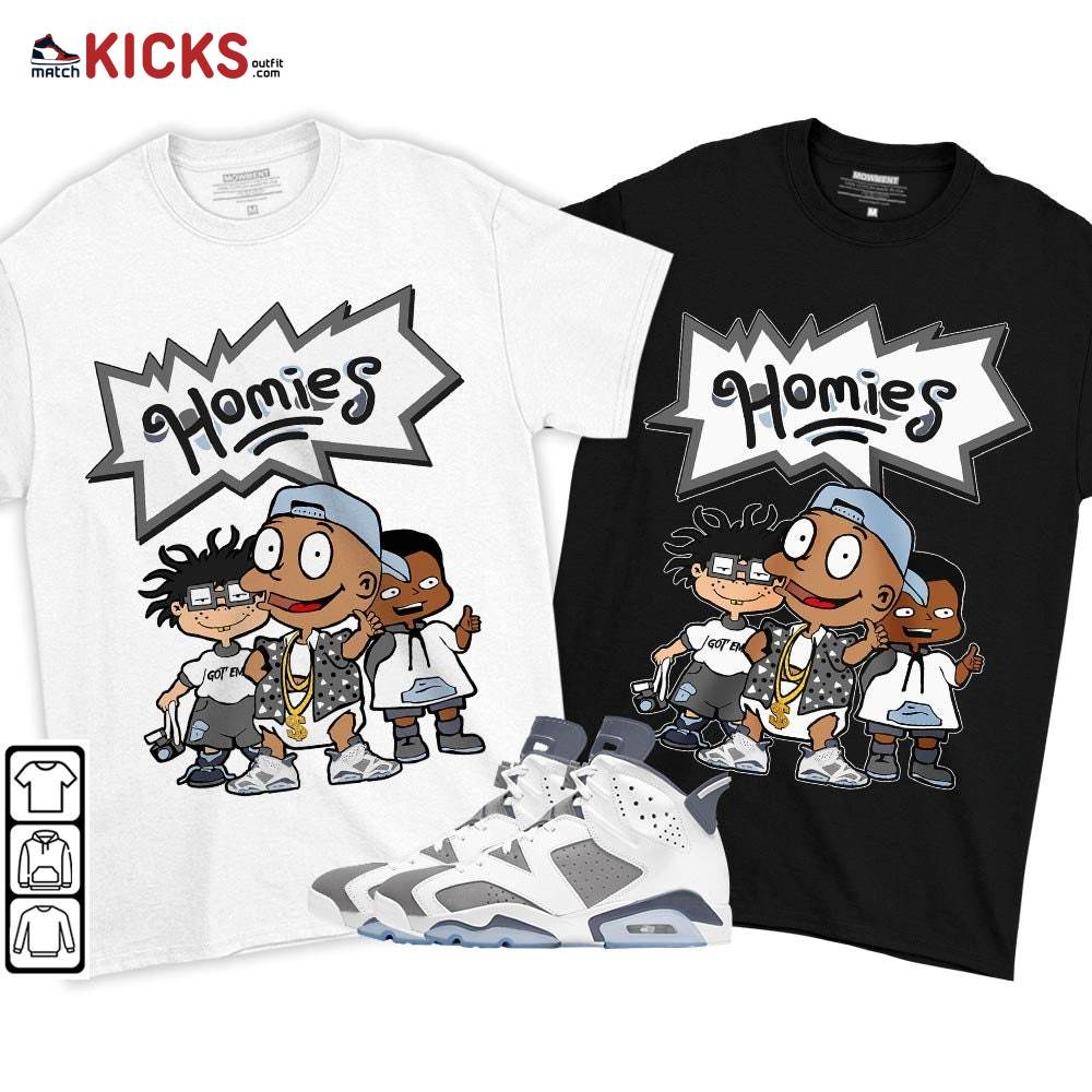 Tommy Homies Sneaker Shirt Match Retro Cool Grey 6s, Jordan 6 Cool Grey MKO T-Shirt Tommy Homies Sneaker Shirt Match Retro Cool Grey 6s, Jordan 6 Cool Grey MKO T-Shirt