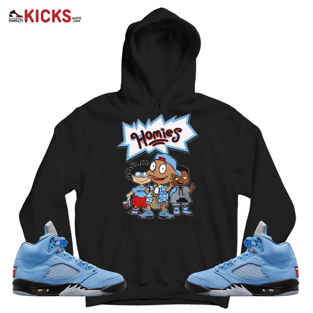 Tommy Homies Sneaker Shirt Match Retro University Blue 5s, Jordan 5 University Blue MKO T-Shirt Tommy Homies Sneaker Shirt Match Retro University Blue 5s, Jordan 5 University Blue MKO T-Shirt