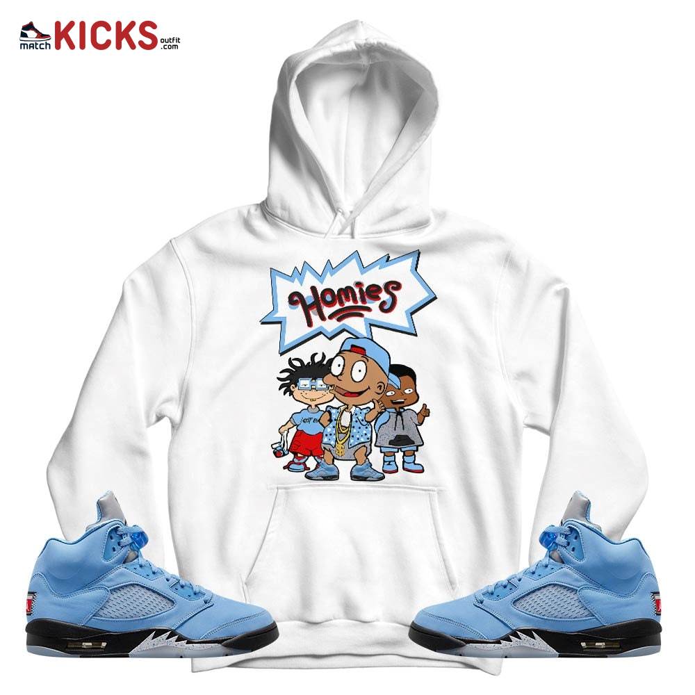 Tommy Homies Sneaker Shirt Match Retro University Blue 5s, Jordan 5 University Blue MKO T-Shirt Tommy Homies Sneaker Shirt Match Retro University Blue 5s, Jordan 5 University Blue MKO T-Shirt