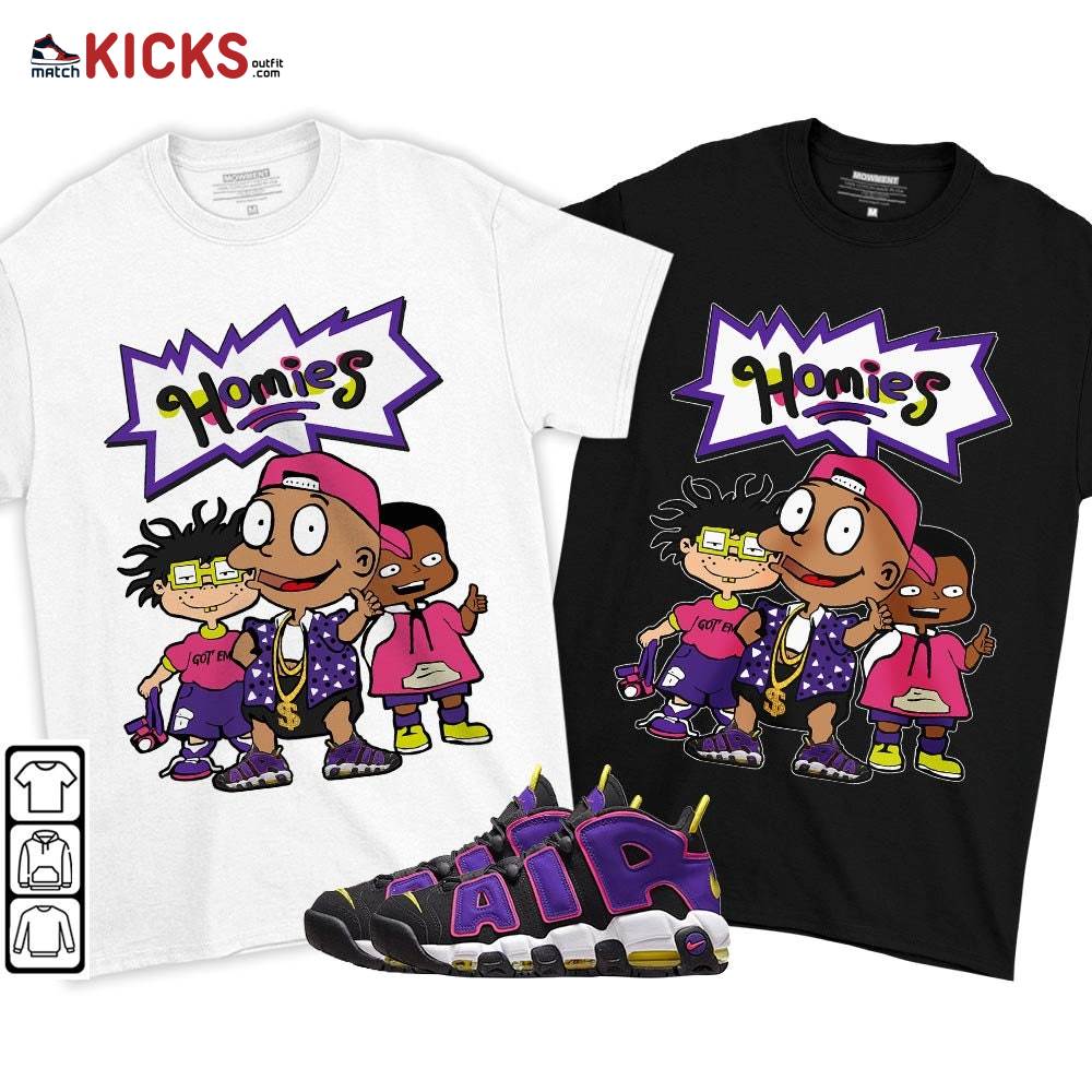 Tommy Homies Sneaker Shirt Match Uptempo Black Multi Color, Air More Uptempo Black Court Purple MKO T-Shirt Tommy Homies Sneaker Shirt Match Uptempo Black Multi Color, Air More Uptempo Black Court Purple MKO T-Shirt