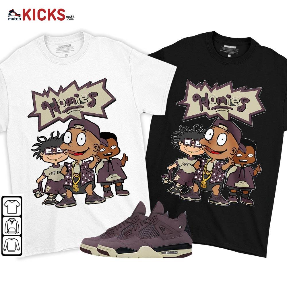 Tommy Homies Sneaker Shirt Match Violet Ore 4s, Jordan 4 A Ma Maniere Violet Ore MKO T-Shirt