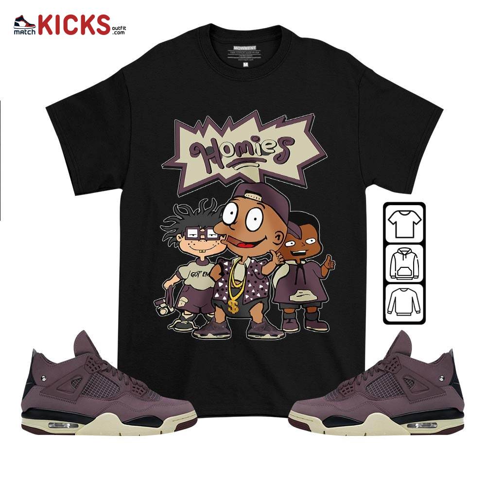 Tommy Homies Sneaker Shirt Match Violet Ore 4s, Jordan 4 A Ma Maniere Violet Ore MKO T-Shirt