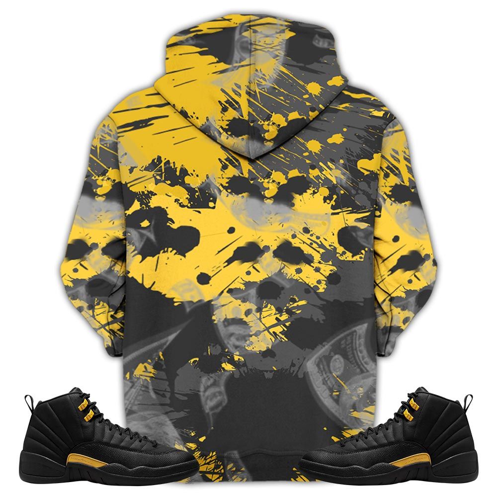 Traps Money Drip Sneaker Shirt Match Black Taxi 12S, Jordan 12 Retro Black Taxi Hoodie Sweatshirt Tee All Over Print MKO Shirt