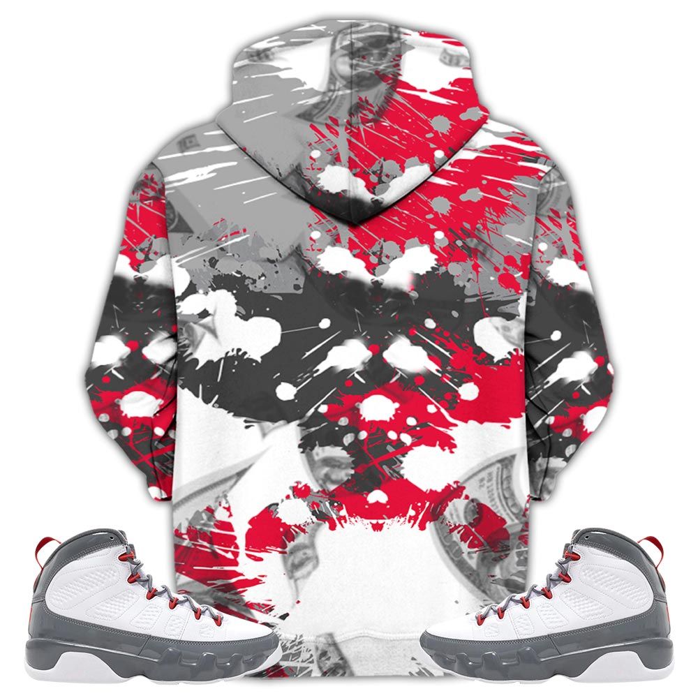 Traps Money Drip Sneaker Shirt Match Fire Red 9S, Jordan 9 Retro Fire Red Hoodie Sweatshirt Tee All Over Print MKO Shirt