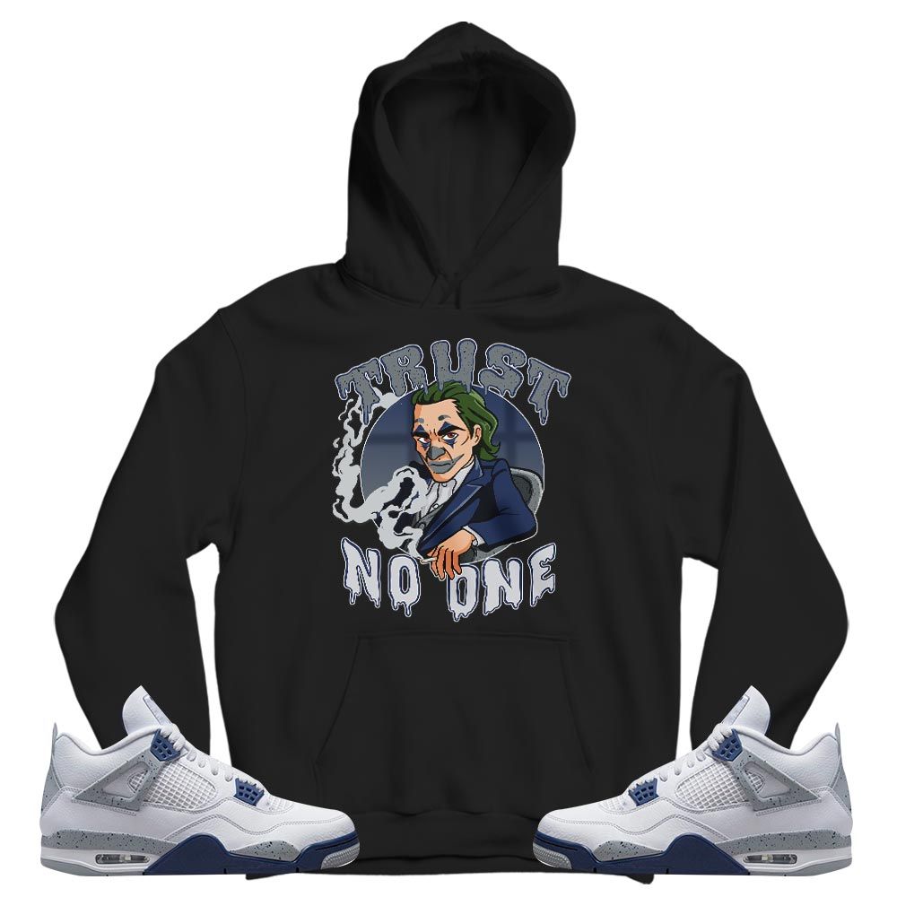 Trust No One Sneaker Shirt Match Midnight Navy 4s, Jordan 4 Retro Midnight Navy MKO T-Shirt