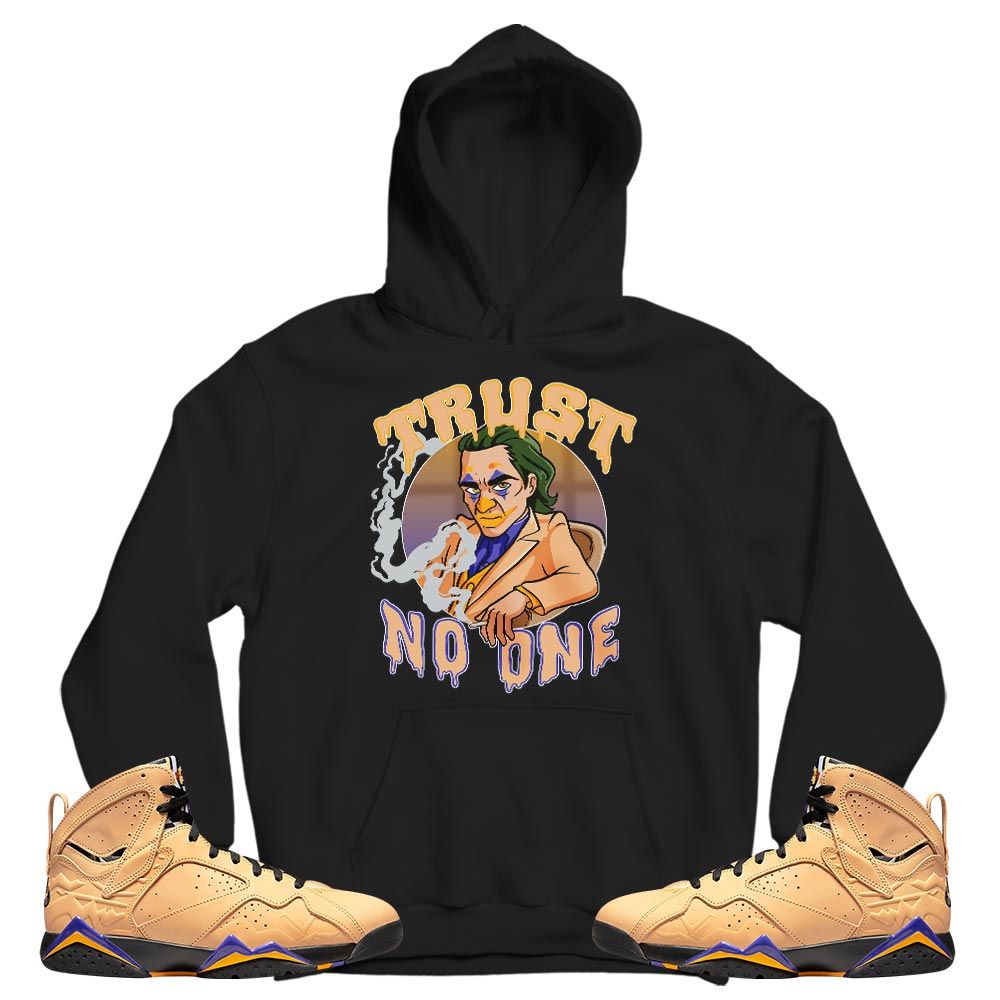 Trust No One Sneaker Shirt Match Vachetta Tan 7s, Jordan 7 SE Afrobeats MKO T-Shirt