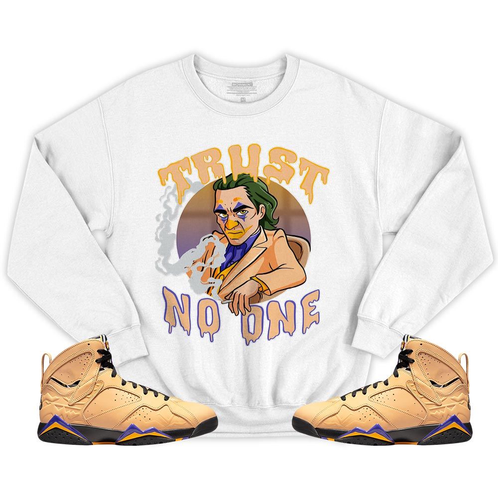 Trust No One Sneaker Shirt Match Vachetta Tan 7s, Jordan 7 SE Afrobeats MKO T-Shirt Trust No One Sneaker Shirt Match Vachetta Tan 7s, Jordan 7 SE Afrobeats MKO T-Shirt