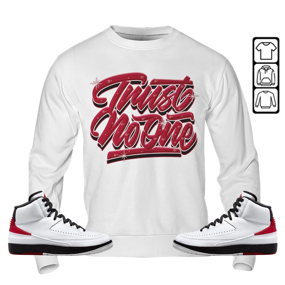 Trust No One Youth Sneaker Shirt Match 2 Chicago Varsity Red, Jordan Retro 2 Chicago MKO T-Shirt Trust No One Youth Sneaker Shirt Match 2 Chicago Varsity Red, Jordan Retro 2 Chicago MKO T-Shirt