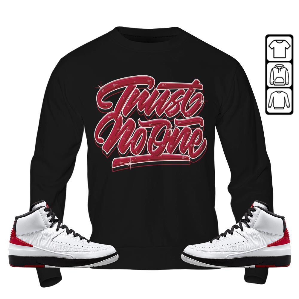 Trust No One Youth Sneaker Shirt Match 2 Chicago Varsity Red, Jordan Retro 2 Chicago MKO T-Shirt Trust No One Youth Sneaker Shirt Match 2 Chicago Varsity Red, Jordan Retro 2 Chicago MKO T-Shirt