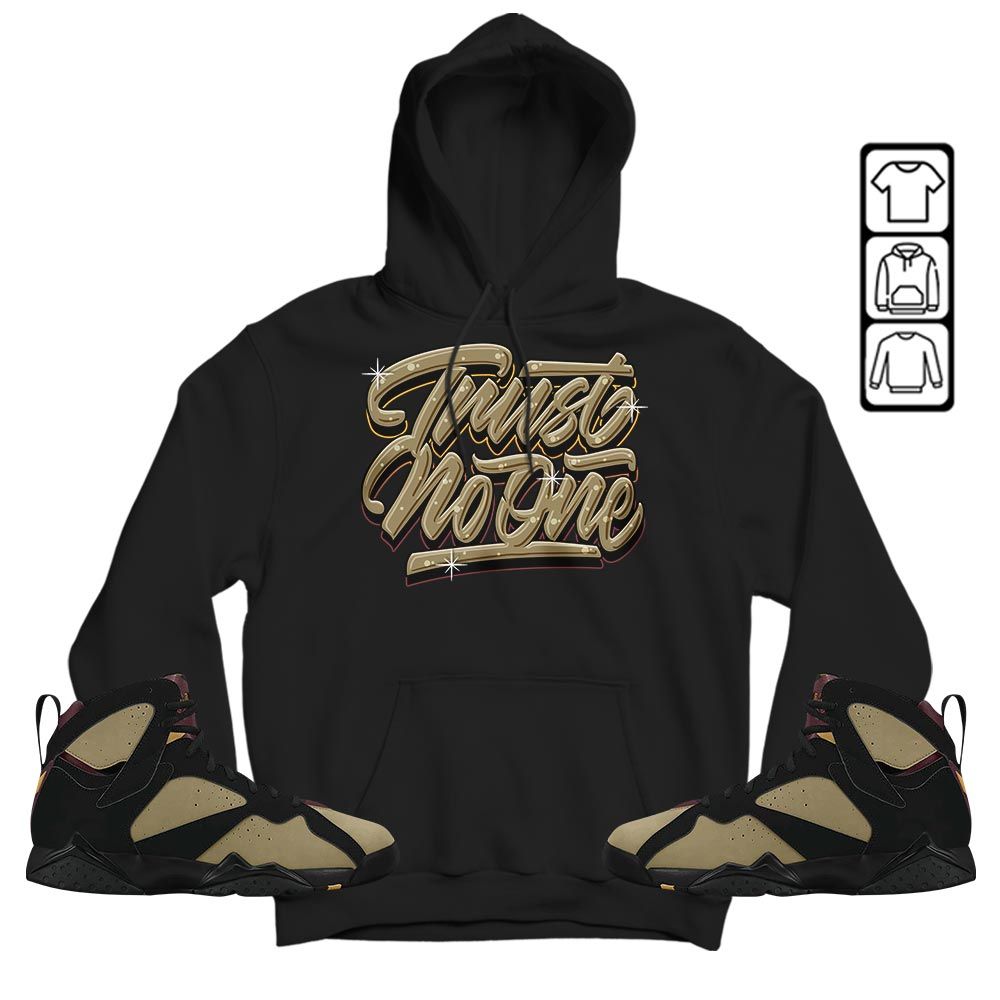 Trust No One Youth Sneaker Shirt Match Black Cherrywood 7s, Jordan 7 Black Olive MKO T-Shirt Trust No One Youth Sneaker Shirt Match Black Cherrywood 7s, Jordan 7 Black Olive MKO T-Shirt