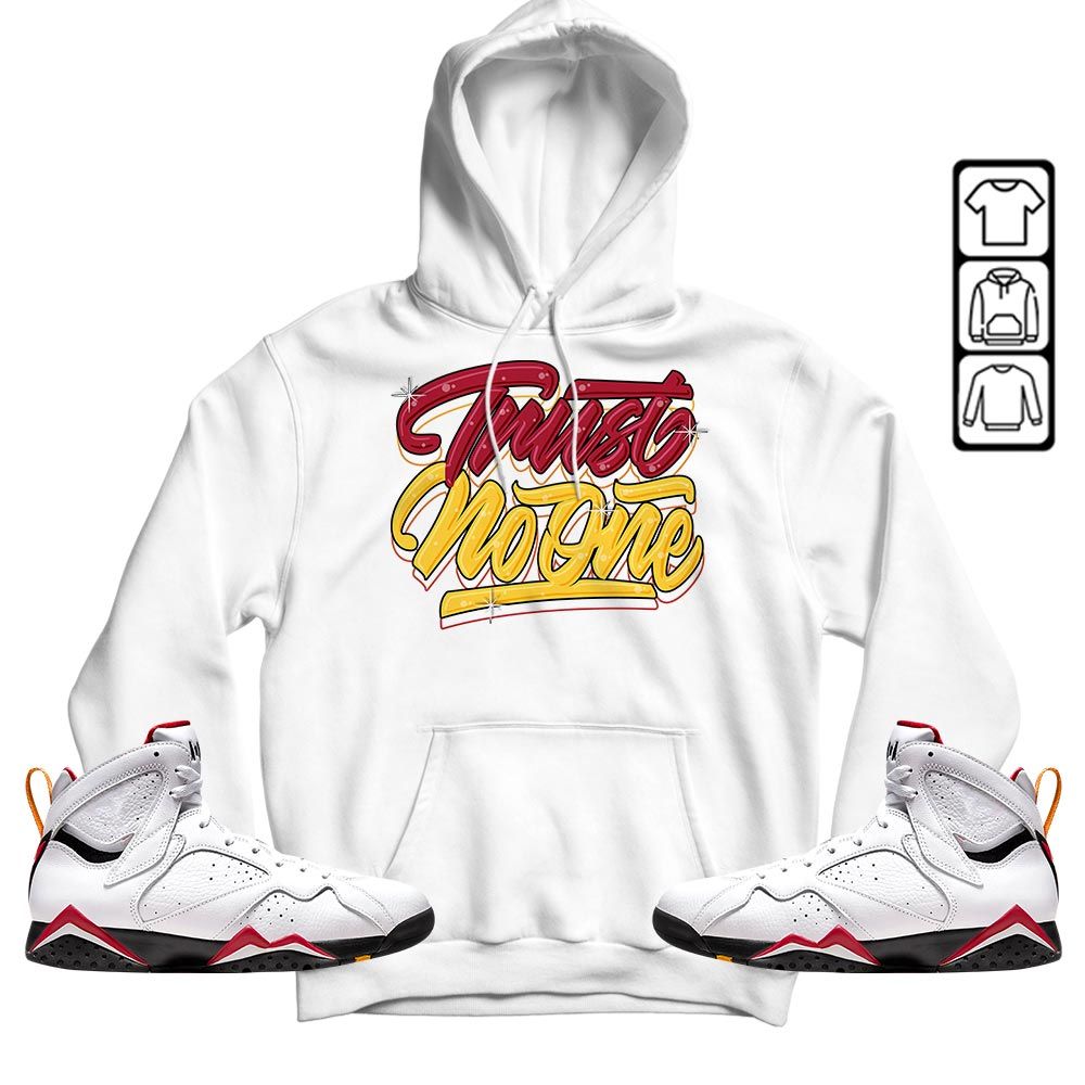 Trust No One Youth Sneaker Shirt Match Cardinal 7s, Jordan 7 Retro Cardinal MKO T-Shirt