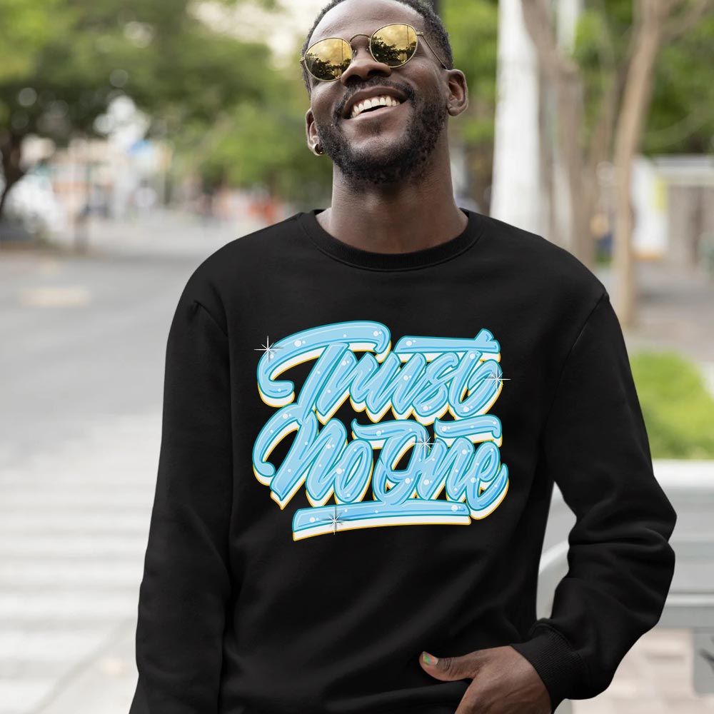 Trust No One Youth Sneaker Shirt Match Dunk High Blue Chill, Dunk High Homer Simpson MKO T-Shirt Trust No One Youth Sneaker Shirt Match Dunk High Blue Chill, Dunk High Homer Simpson MKO T-Shirt
