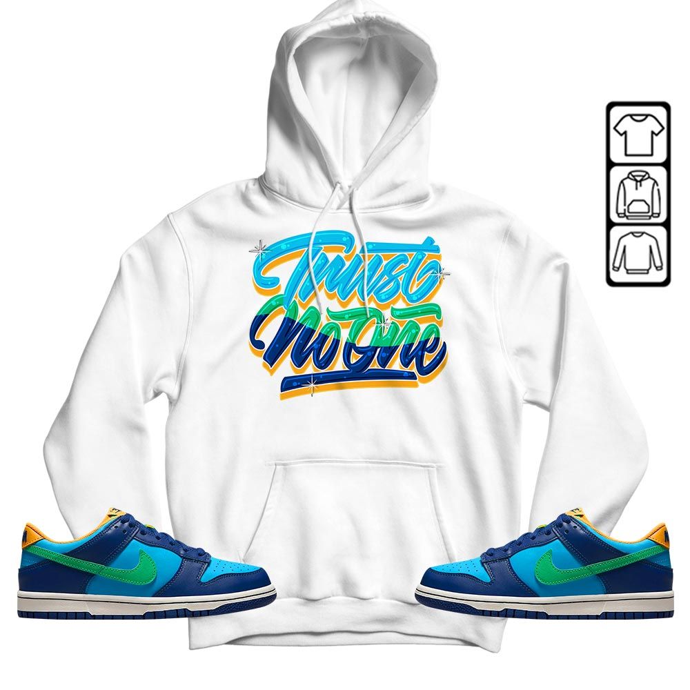 Trust No One Youth Sneaker Shirt Match Dunk Low GS Kyrie, Dunk Low GS Electric Algae MKO T-Shirt