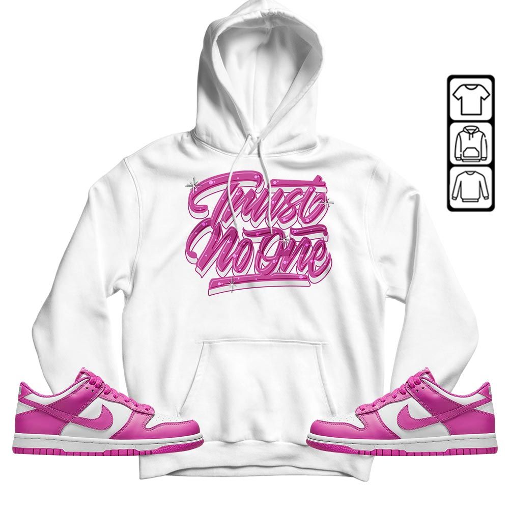 Trust No One Youth Sneaker Shirt Match GS Active Fuchsia, Dunk Low Active Fuchsia MKO T-Shirt
