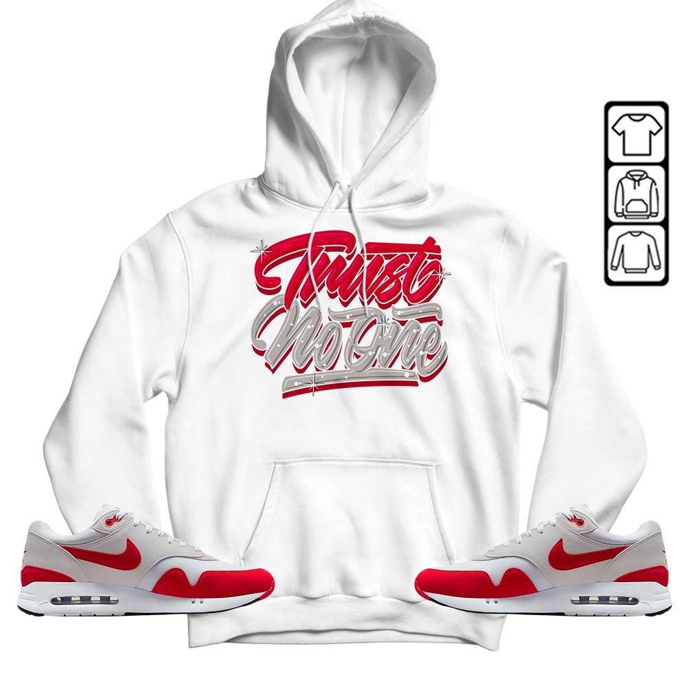 Trust No One Youth Sneaker Shirt Match Max 1 86 University Red, Air Max 1 86 Big Bubble MKO T-Shirt