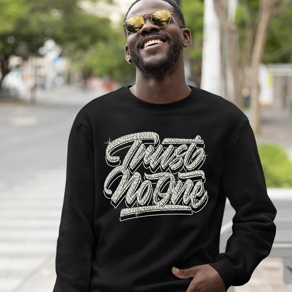 Trust No One Youth Sneaker Shirt Match OG Elephant 1s, Jordan 1 White Cement MKO T-Shirt Trust No One Youth Sneaker Shirt Match OG Elephant 1s, Jordan 1 White Cement MKO T-Shirt