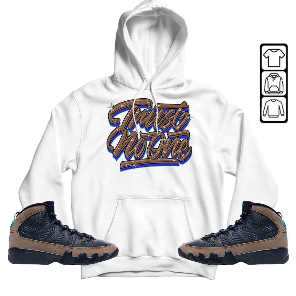 Trust No One Youth Sneaker Shirt Match Olive Concord 9s, Jordan 9 Olive Concord MKO T-Shirt