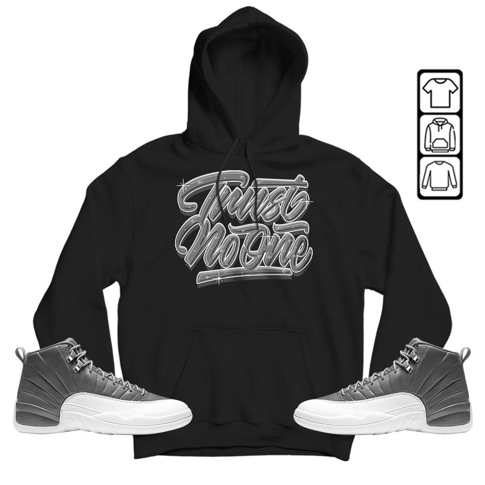 Trust No One Youth Sneaker Shirt Match Retro Stealth 12s, Jordan 12 Retro Stealth MKO T-Shirt Trust No One Youth Sneaker Shirt Match Retro Stealth 12s, Jordan 12 Retro Stealth MKO T-Shirt