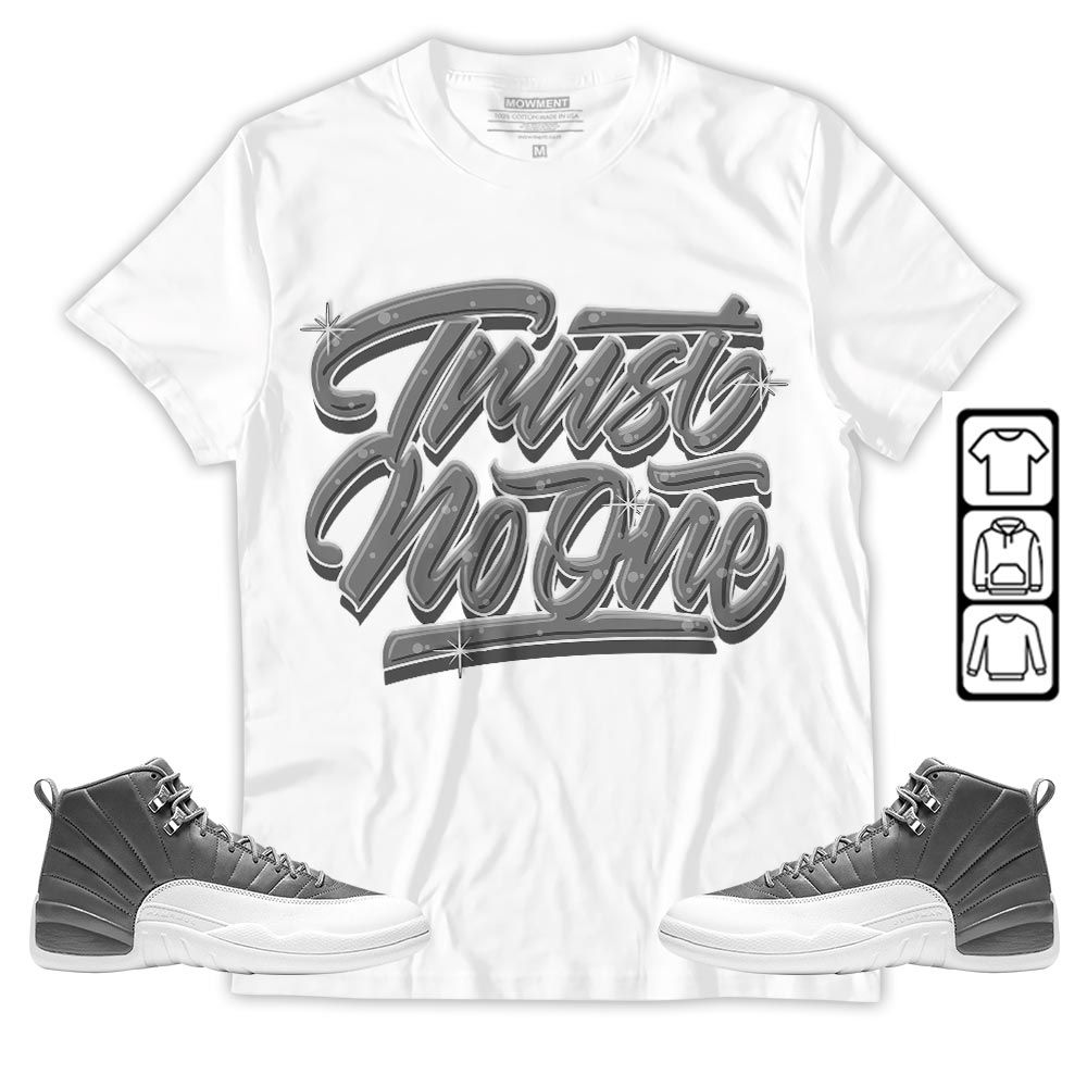 Trust No One Youth Sneaker Shirt Match Retro Stealth 12s, Jordan 12 Retro Stealth MKO T-Shirt Trust No One Youth Sneaker Shirt Match Retro Stealth 12s, Jordan 12 Retro Stealth MKO T-Shirt