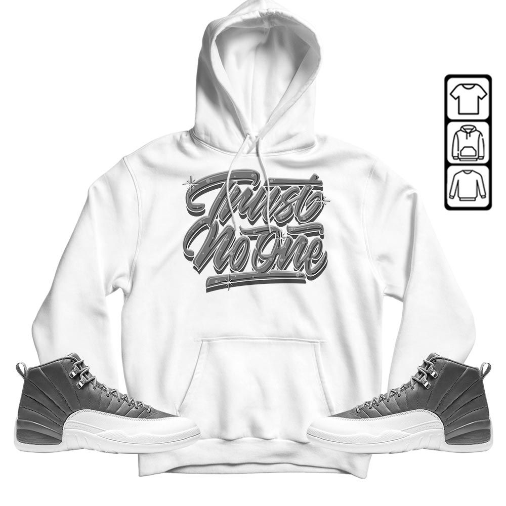 Trust No One Youth Sneaker Shirt Match Retro Stealth 12s, Jordan 12 Retro Stealth MKO T-Shirt