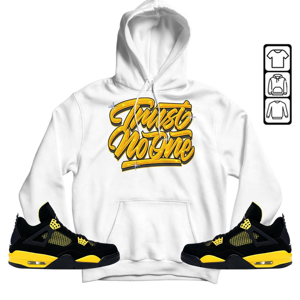 Trut No One Youth Sneaker Shirt Match 2023 Thunder 4s, Jordan Retro 4 Thunder MKO T-Shirt