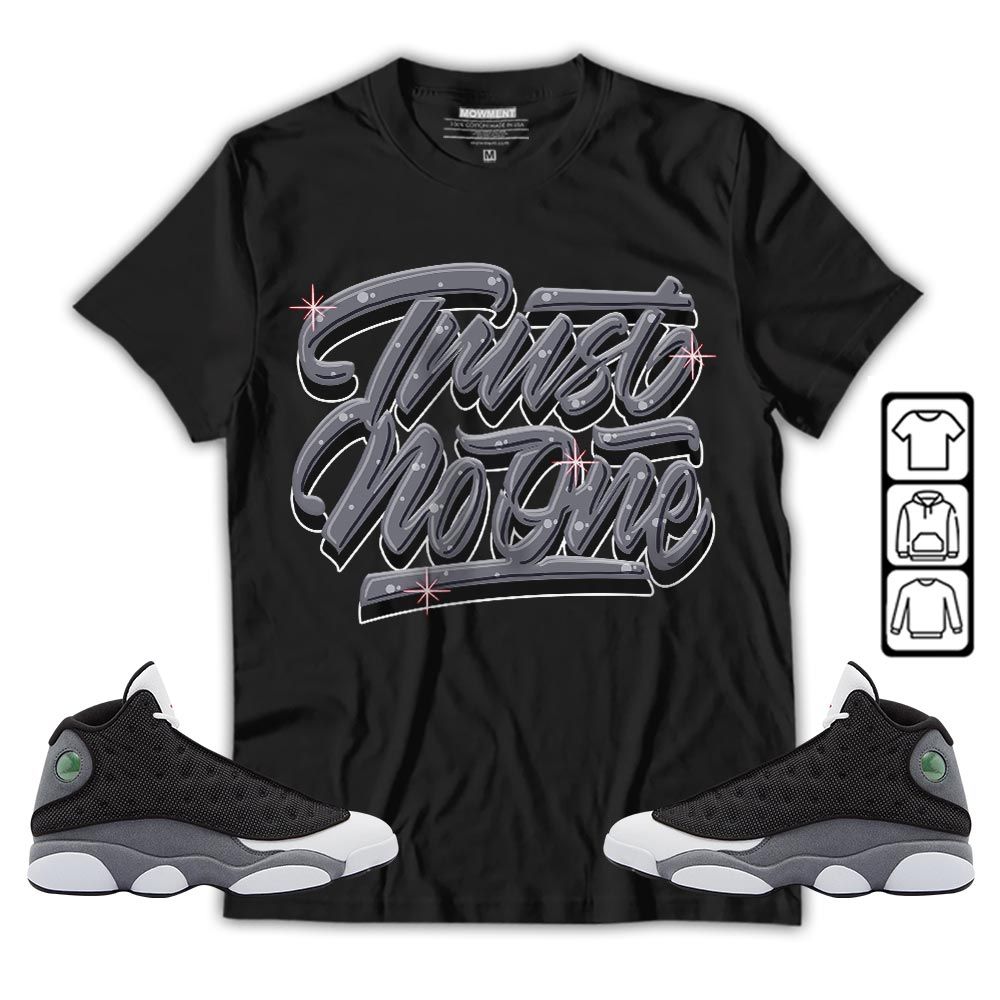 Trut No One Youth Sneaker Shirt Match Black Flint 13s, Jordan Retro 13 Black Flint MKO T-Shirt