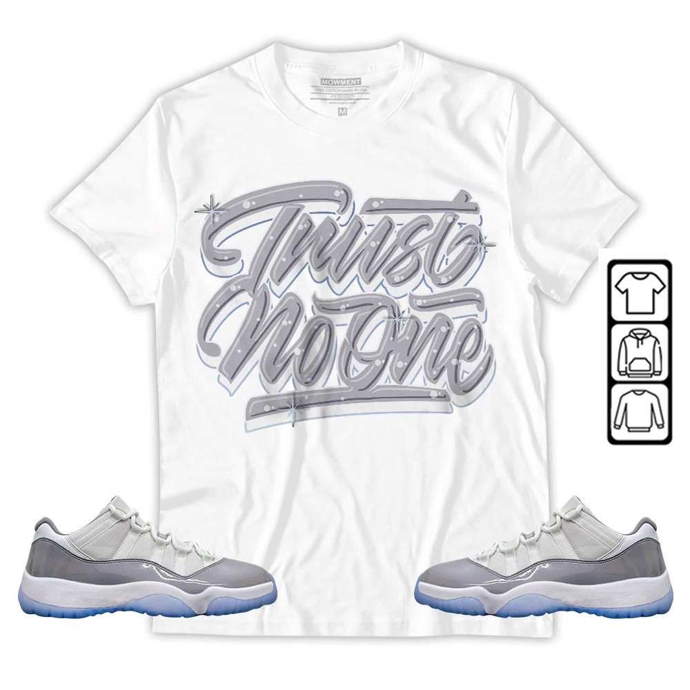 Trut No One Youth Sneaker Shirt Match Cement Grey 11s, Jordan 11 Low Cement Grey MKO T-Shirt Trut No One Youth Sneaker Shirt Match Cement Grey 11s, Jordan 11 Low Cement Grey MKO T-Shirt