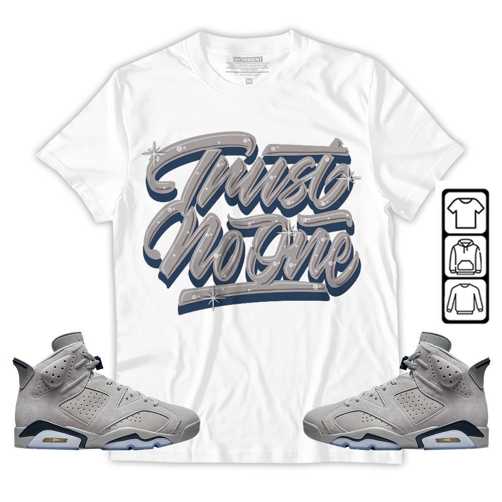 Trut No One Youth Sneaker Shirt Match Georgetown 6s, Jordan 6 Retro Georgetown MKO Hoodie